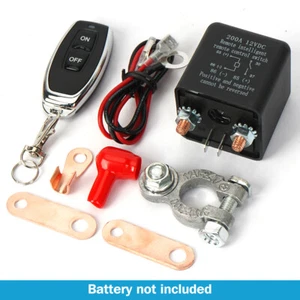 Wireless Remote Car Battery Disconnect Relay Master Kill Cut-off Switch Isolator - Picture 1 of 12