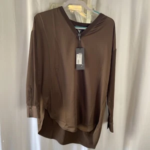 Nuevo Pullover Lysse Token Damas Talla Mediana Bronce Manga Larga Cuello en V - Imagen 1 de 7