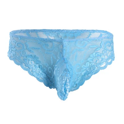 DE Sissy Herren Spitze Höschen Transparent Unterwäsche Tanga G-string Reizwäsche - Bild 1 von 4