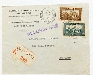 1938 Banque Commerciale Du Maroc Registered to Irving Trust Company Wall Street - Picture 1 of 2