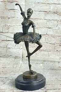 Bailarina abstracta cera perdida estatuilla de bronce por Milo arte estatua escultura figura - Imagen 1 de 7