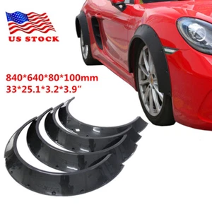 Carbon Fiber Color Flexible 840mm Fender Flares Extra Wide Body Wheel Arches 4x - Picture 1 of 11