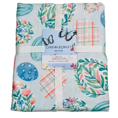 Cynthia Rowley Spring Easter Eggs 60x84in Holiday Tablecloth - Image 1 of 2