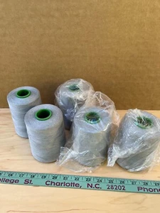 5 Coats dual duty extra cotton corespun thread 6,000 yards each platinum T60 - Picture 1 of 5