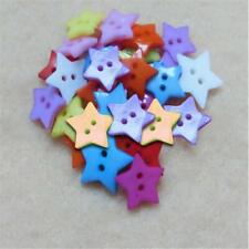 100pcs Star Round Resin Buttons Sewing Scrapbook Cloth Crafts Home Decor DIY 9mm