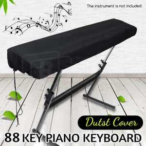 88 Keys Electronic Piano Dust Cover Digital Keyboard Cover Drawstring Black NEW - Picture 1 of 8