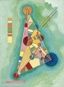  Wassily Kandinsky  BIGARRURE DANS LE TRIANGLE Giclee Canvas Print - Picture 1 of 1