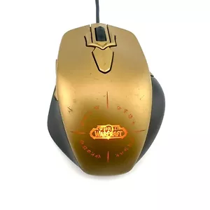 WOW Legendary Gold Edition MMO Ratón para Juegos Serie Acero World Of Warcraft - Imagen 1 de 11