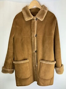 BASLER Damenmantel Polarhaut Mantel Wildleder braun Kunst Lammfell UK-Größe 12 - Bild 1 von 7