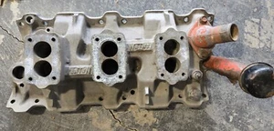 Vintage Fenton 3x2 Small Block Chevy Aluminum Intake Manifold Tri-Power 3-Deuce - Picture 1 of 23