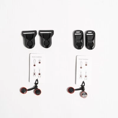 4x Peak Design Anchors &  4x camera strap quick mounts for 1.25" wide strap - Image 1 of 4