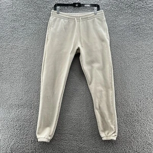 Talentless Pants Mens Medium Cream Heavy Cotton Pull On Jogger Sweatpant - Picture 1 of 11