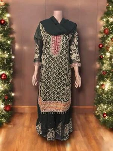 Traditional Designer Sharara Salwar Kameez Set – Ethnic Wear for Women-02 - Picture 1 of 17