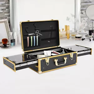 Barber Tool Box Case Organizer Storage Barber Carrying Case with Locks & Keys - Picture 1 of 16