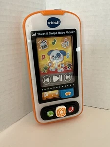 ☎️ VTech Touch and Swipe Baby Cell Phone Toy _VIEW VIDEO_ Orange 6-36 Months - Picture 1 of 16
