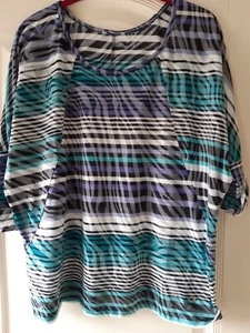 leichtes Shirt in türkis, ideal für heiße Tage oder Strand, Gr. 44 - Bild 1 von 7