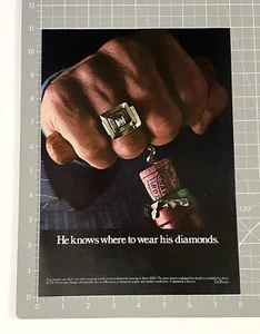 Vintage DeBeers 1980 Print Ad Diamond Ring Jewelry Original Advertisement - Picture 1 of 1