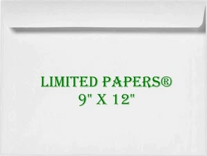 9" x 12" Booklet 24# Envelopes White Wove (50) - Picture 1 of 2