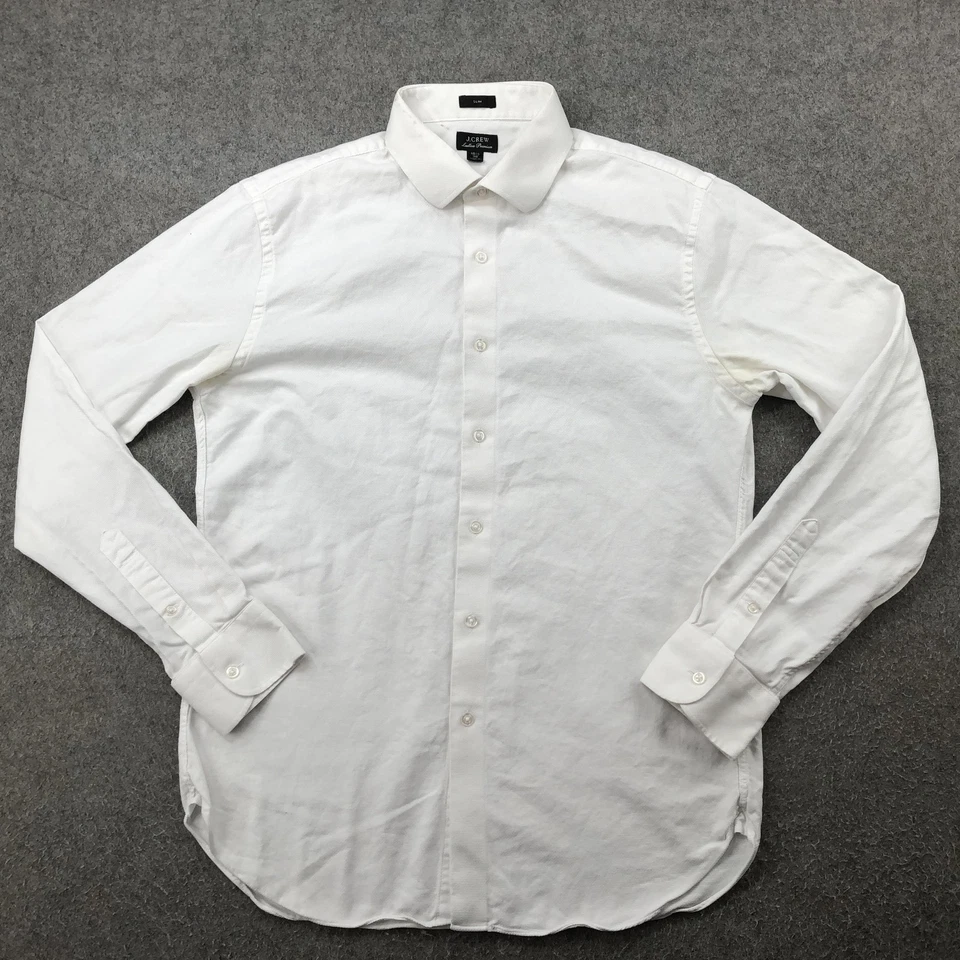 Camisa de vestir J Crew para hombre 16,5 36 blanca Ludlow premium ajustada texturizada Foto 1 de 4