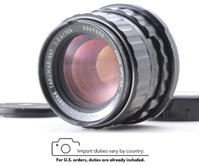 [N MINT+++ w/ Cap] Pentax SMC Takumar 105mm f2.4 Lens For 6x7 67 67II From JAPAN - Image 1 of 4