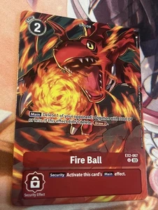 Digimon Card Game Single EX2-067 U Fire Ball Alternate Art - Picture 1 of 1