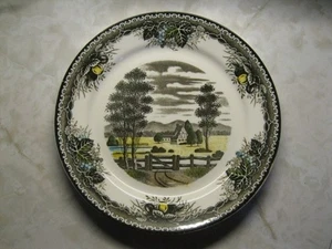 Vintage Spring Valley Servierplatte Country Farm Transfer Ware - Bild 1 von 10