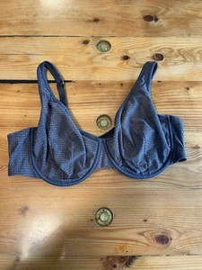 Reggiseno Third Love 42C sfoderato moderno rete scoop pizzo ferretto grigio scuro - Foto 1 di 4