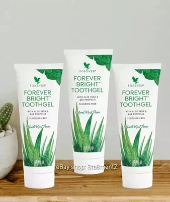 FOREVER Bright Zahngel Aloe Vera & Propolis je 130 gm - Packung mit 3 Tuben - Bild 1 von 4