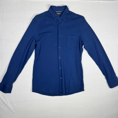 Nordstrom Men’s Shirt Blue Long Sleeve Collar Trim Fit  - Image 1 of 4