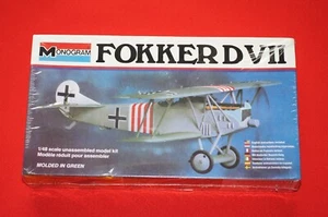 Vintage Monogram 5203 Fokker D VII Airplane Plastic Model Kit Brand New Sealed - Picture 1 of 5