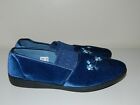 Ladies Amber Blue Floral Embroidered Slippers Size UK 7 - BNWOT