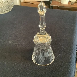 Vintage Crystal Etched Flower Decorative Design Bell Design BP - Picture 1 of 7