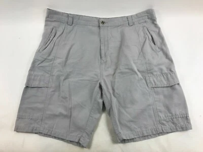 Pantalones Cortos JACHS Para Hombre Talla 42 Gris Sólido Carga Multi Bolsillo Solapas Ropa Exterior Foto 1 de 4