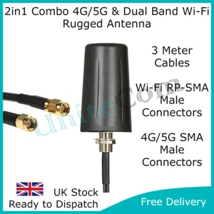 2in1 4G/5G & WiFi Combo Antenna Heavy Duty Mobile Internet Router SMA Broadband - Picture 1 of 5