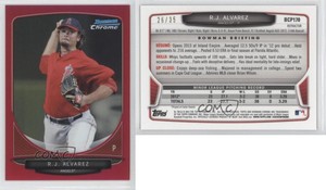 2013 Bowman Chrome Prospects Magenta Refractor /35 RJ Alvarez #BCP170