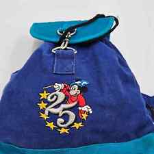 Walt Disney World Vintage Anniversary Blue Wizard Mickey Mini Backpack 11"×10"×4