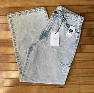 HIDDEN Logan Dad Jeans Distressed High Rise Light Wash Denim Jeans Size 31 NWT - Picture 1 of 10