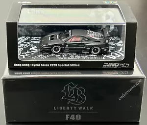 INNO64 LBWK Ferrari F40 Hong Kong Toycar Salon 2023 negro mate 1:64 - Imagen 1 de 1