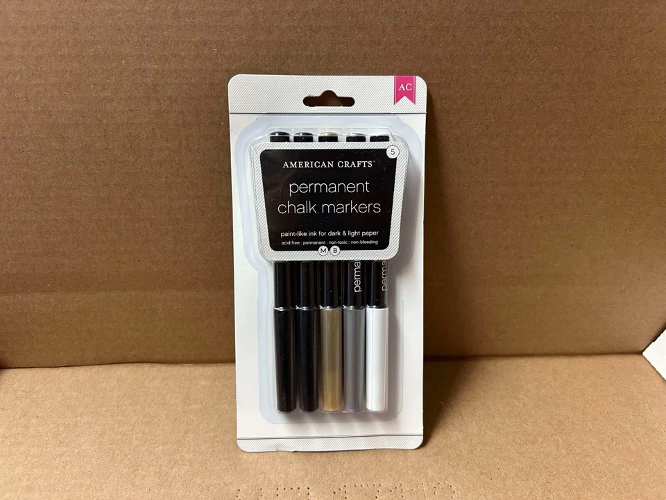 American Crafts Permanent Chalk Markers, Assorted Colors, 5Pcs - Image 1 of 2