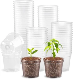 100-Pack 2.5 inches Plus Tiny Round Plant Pots Succulent Seedling Nursery Pot... - Picture 1 of 5