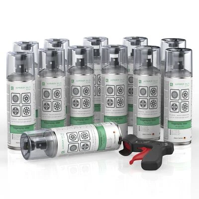 12x Felgensilber AUPRORIM SOLID Lackspray Sprühlack Auto Lack 400ml + PG - Bild 1 von 4