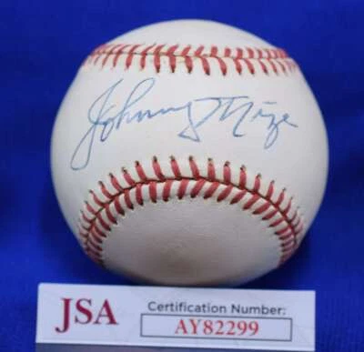 Johnny Mize JSA COA Signed National League Autograph Baseball - Image 1 of 2