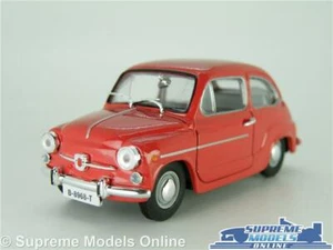 SEAT FIAT 600 MODEL CAR RED 1:43 SCALE SOLIDO SPECIAL ISSUE 500 K8 - Picture 1 of 4