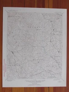 Carnesville Georgia 1951 Original Vintage USGS Topo Karte - Bild 1 von 1