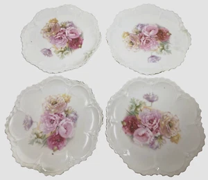 Antique RS Germany Set of 6 Hand Painted Gold Trim Floral 6” Plates - Picture 1 of 11