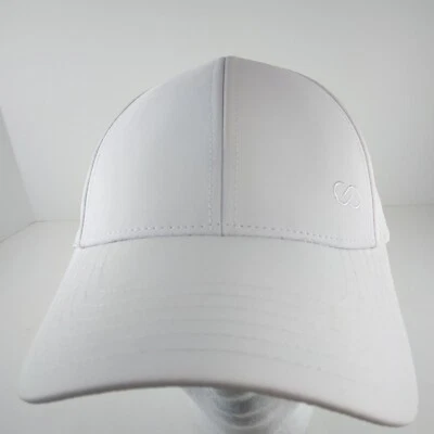 Gorra de béisbol blanca lisa cierre ajustable con correa Foto 1 de 4