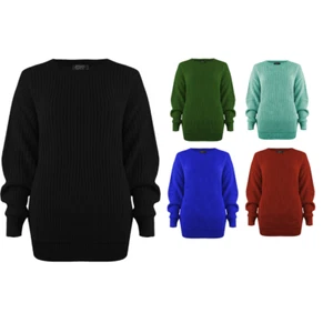 Acogedor Gran Tamaño Grueso Tejido Estilo Pull On Nuevo Damas Mujeres Grueso Holgado - Imagen 1 de 37