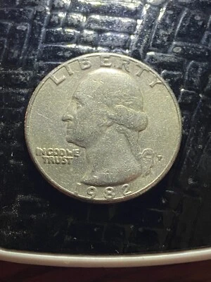 1982 P Mint Quarter Dollar FILLED IN "P" MINT MARK Multiple Errors - Image 1 of 4