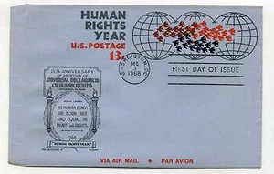 UC42 Human Rights Air Letter, The Aristocrats, by Day Lowry, FDC - Picture 1 of 1