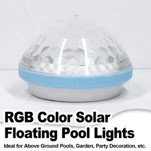 Solar Schwimmend Pool Licht Außenbereich Wiederaufladbar LED Lampen Für Draußen - Bild 1 von 9